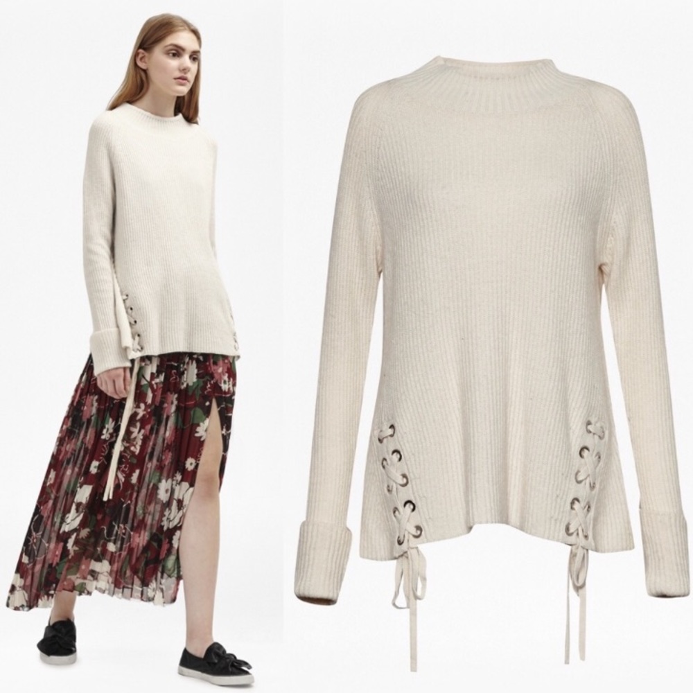 French Connection Freedom Lace-Up Sweater